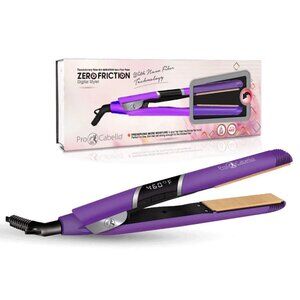 PROCABELLO Nano Fiber Flat Iron w/Zero Friction Technology (Purple) NEW‎ IN BOX!